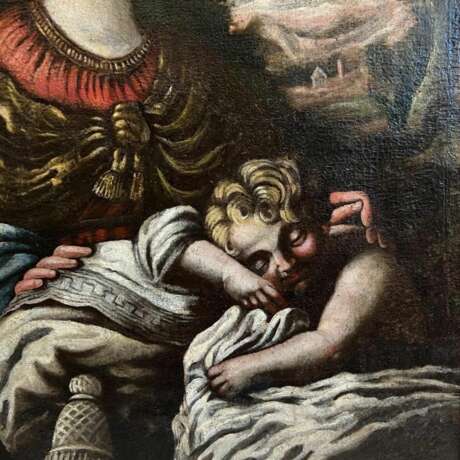 Early 17th Century Tuscan School Oil Painting on Canvas `Virgin and Child` Baroque Early 17th century - photo 3