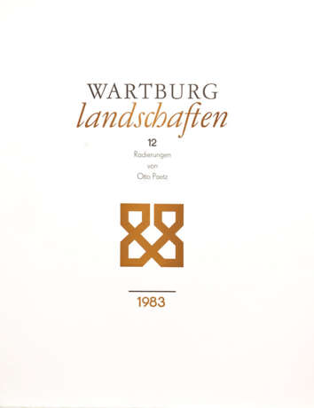 PAETZ, Otto: Mappe - "Wartburg-Landscha - фото 1