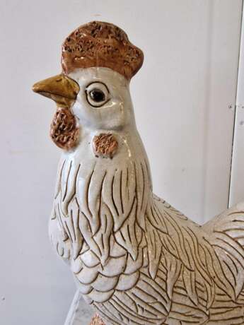 A pair of chickens Porcelain Hand Painted Gilding realism Early 20th century - photo 2