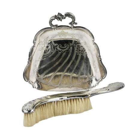 Set en metal argente pour nettoyer les miettes de la table Métal Baroque At the turn of 19th -20th century - photo 3