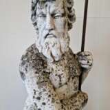 Garden statue Neptune Stoneware realism Early 20th century - photo 3