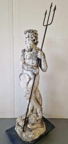 Garden statue Neptune Stoneware realism Early 20th century - photo 4