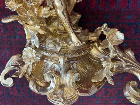 Pair Of Napoleon III Period Gilt Bronze Putti Andirons 19th century Bronze Napoleon III 19th century - photo 4