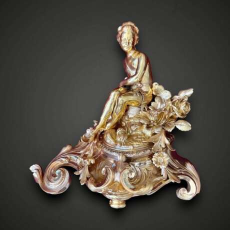 Pair Of Napoleon III Period Gilt Bronze Putti Andirons 19th century Bronze Napoleon III 19th century - photo 9
