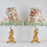 Pair of Putti table lamps Gilded bronze Neorococo Early 20th century - photo 1