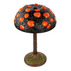 Tiffany style lamp. Orange tree . 
