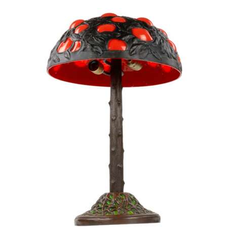 Tiffany style lamp. Orange tree . Copper Art Nouveau 20th century - photo 4