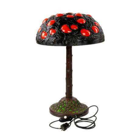 Tiffany style lamp. Orange tree . Copper Art Nouveau 20th century - photo 5
