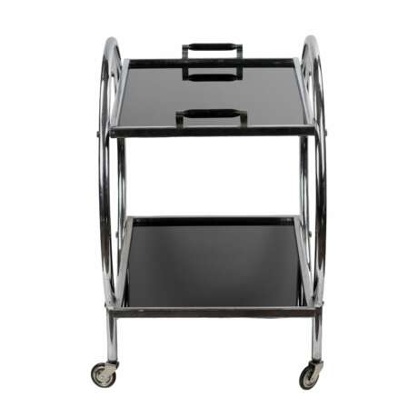 Table de service originale dans le style Bauhaus. annees 1920 Metal glass 20th century - Foto 3