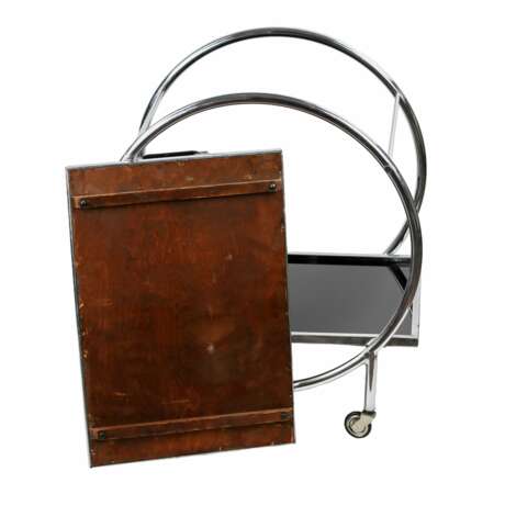 Table de service originale dans le style Bauhaus. annees 1920 Metal glass 20th century - Foto 5