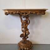 Console with mirror Lackiertes Holz Neo-baroque Early 20th century - Foto 4
