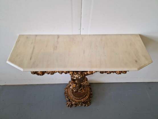 Console with mirror Bois laqué Neo-baroque Early 20th century - photo 5