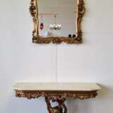 Console with mirror Bois laqué Neo-baroque Early 20th century - photo 7