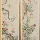 Serie von vier Malereien mit Wachteln unter den Blumen der vier Jahreszeiten - фото 2