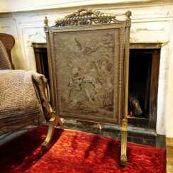 Louis XV style gilded wood firescreen, 19th century