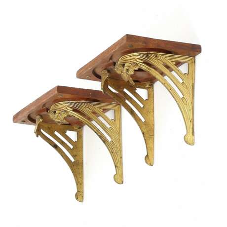 Paired Shelves Wood Jugendstil Early 20th century - photo 1