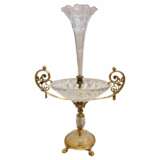 Baccarat Cut Crystal Centerpiece Mounted on Chiseled Gilt Bronze 19th Century Crystal bronze Napoleon III 19th century - Foto 1