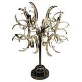 Big Mid-Century Modern Lamp in Chrome Metal and Glass 1970s Metal The end of the 20th century - photo 1