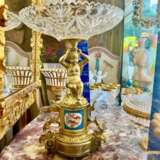 19th Century Cut Crystal Bowl on a Gilt Bronze Pedestal with Putti Motifs Crystal Napoleon III 19th century - photo 6