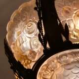 Rare And Large Glass Plaque Chandelier Val Saint Lambert Art Deco Period 1930 Glass metal 20th century - photo 4
