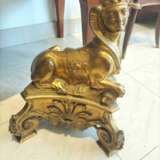 Pair of 19th Century Gilt Bronze Fire Dogs in the Ancient Egyptian Style Bronze 19th century - photo 12