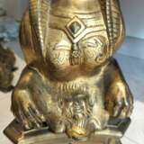 Pair of 19th Century Gilt Bronze Fire Dogs in the Ancient Egyptian Style Bronze 19th century - photo 14