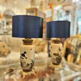 Pair of Japanese Large cloisonn&eacute; enamel Lamps 19th Century Bronze 19th century - Foto 8