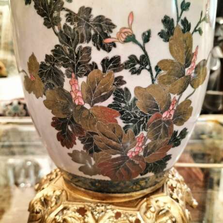 Pair of Japanese Large cloisonn&eacute; enamel Lamps 19th Century Bronze 19th century - Foto 14