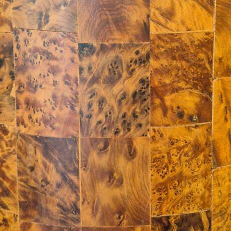 Large Art Deco Column Stand In Amboyna Burl 1940 Lacquered wood 20th century - photo 4