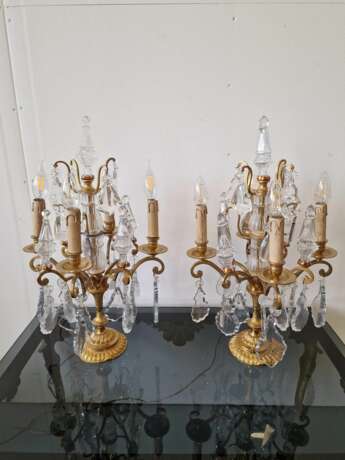 Luxurious pair of table lamps Crystal Victorian Style Late 19th century - photo 5