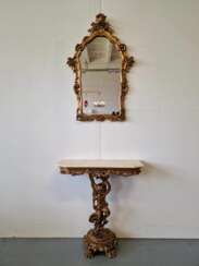 Console with mirror