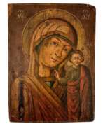 Overview. Virgin of Kazan, Russian Icon, Oil on Wood Panel, 19th century