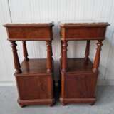 A pair of antique bedside tables Mahagoni 19th century - Foto 4