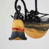 Art Nouveau style chandelier. France 20th century. Metal glass Art Nouveau 20th century - photo 2