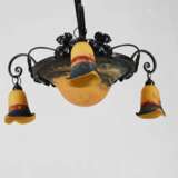 Art Nouveau style chandelier. France 20th century. Metal glass Art Nouveau 20th century - photo 3