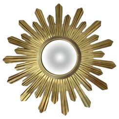 1960s Large Sun-Shaped Convex Mirror