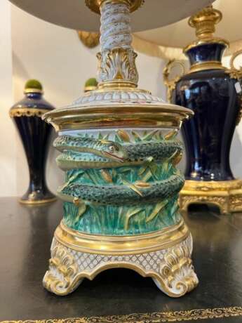 Late 19th Century Pair of Serving Platters in Paris Porcelain Porzellan Napoleon III Late 19th century - Foto 2