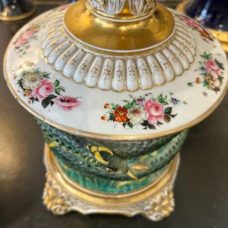 Late 19th Century Pair of Serving Platters in Paris Porcelain Porzellan Napoleon III Late 19th century - Foto 4