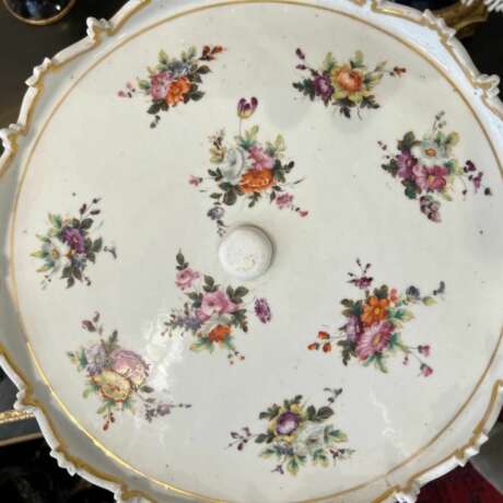 Late 19th Century Pair of Serving Platters in Paris Porcelain Porzellan Napoleon III Late 19th century - Foto 6