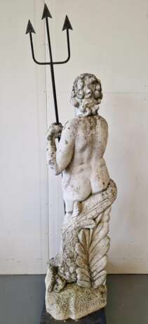 Garden statue Neptune Stoneware realism Early 20th century - photo 5
