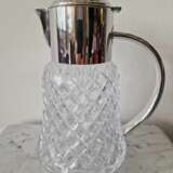 Glass pitcher with ice container Стекло Early 20th century г. - фото 2