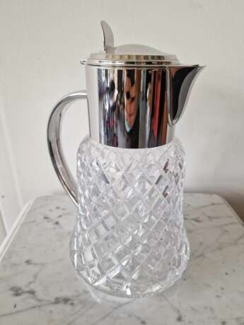 Glass pitcher with ice container Стекло Early 20th century г. - фото 3