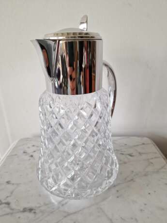 Glass pitcher with ice container Стекло Early 20th century г. - фото 4