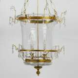 Russian Crystal &amp; Ormolu Mounted Two-Light Lantern Chandelier.Russia early 19th century. Bronze glass Early 19th century - photo 5