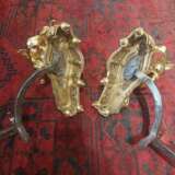 19th Century Pair of Putti Andirons in Gilt Bronze Bronce 19th century - photo 6