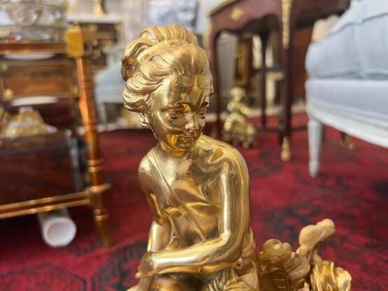 Pair Of Napoleon III Period Gilt Bronze Putti Andirons 19th century Bronce Napoleon III 19th century - photo 8