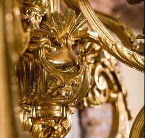 French gilded bronze chandelier Napoleon III. XIX century. Glass Empire 19th century - photo 6