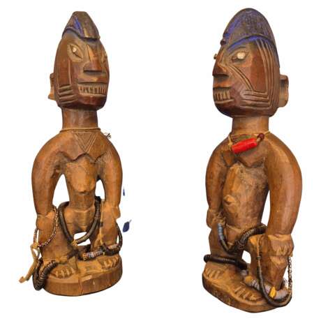 Ibedji Statuette &ndash; Yoruba Culture Nigeria circa 1930 (20th century) Bois laqué 20th century - photo 5