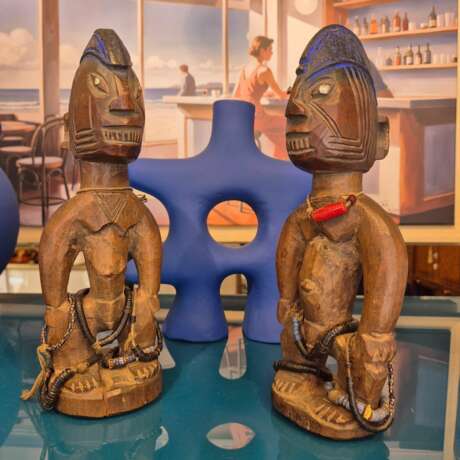 Ibedji Statuette &ndash; Yoruba Culture Nigeria circa 1930 (20th century) Bois laqué 20th century - photo 11