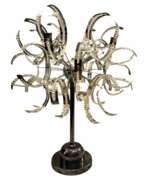 Обзор. Big Mid-Century Modern Lamp in Chrome Metal and Glass, 1970s